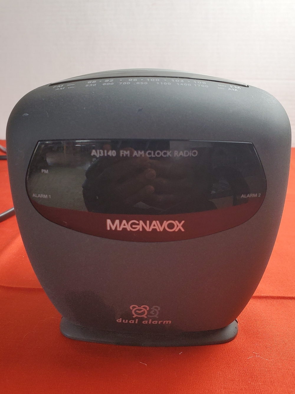 Magnavox Black FM/AM Dual Alarm Clock Radio